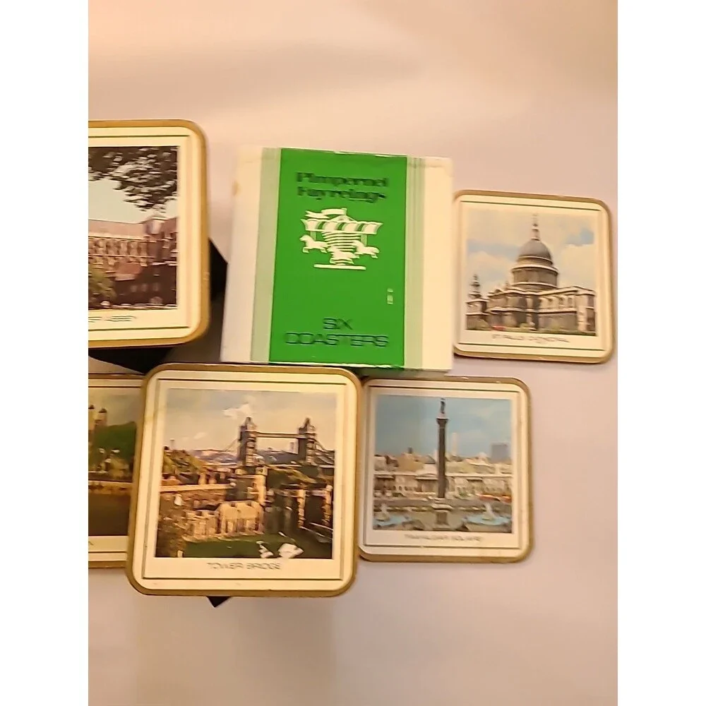 Vintage Pimpernel Box Set of 6 Coasters #508 London Scenes